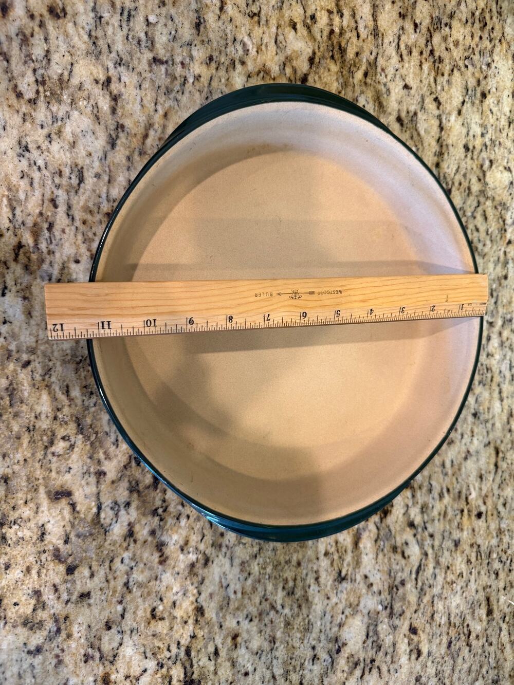 Pampered Chef New Traditions Collection Baker Deep Dish Pan Green Stoneware